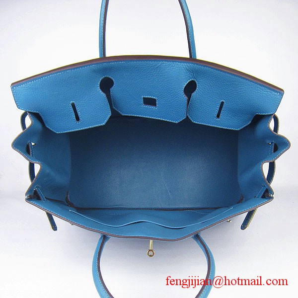 Hermes Birkin 40cm Togo Bag Blue 6099